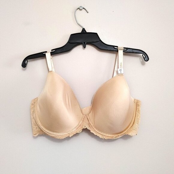 Calvin Klein  50900 Underwire Full Coverage Bra Size 40D Beige Nylon Blend - Picture 1 of 4